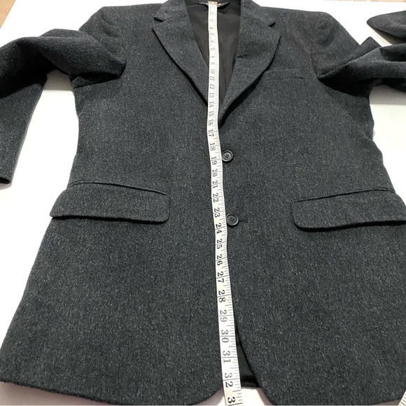 Charcoal Gray Camel Hair Tailored Fit Sport Classic Coat Blazer Jacket 40L - Picture 12 of 13